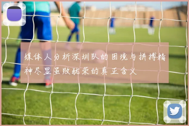 媒体人分析深圳队的困境与拼搏精神尽显虽败犹荣的真正含义