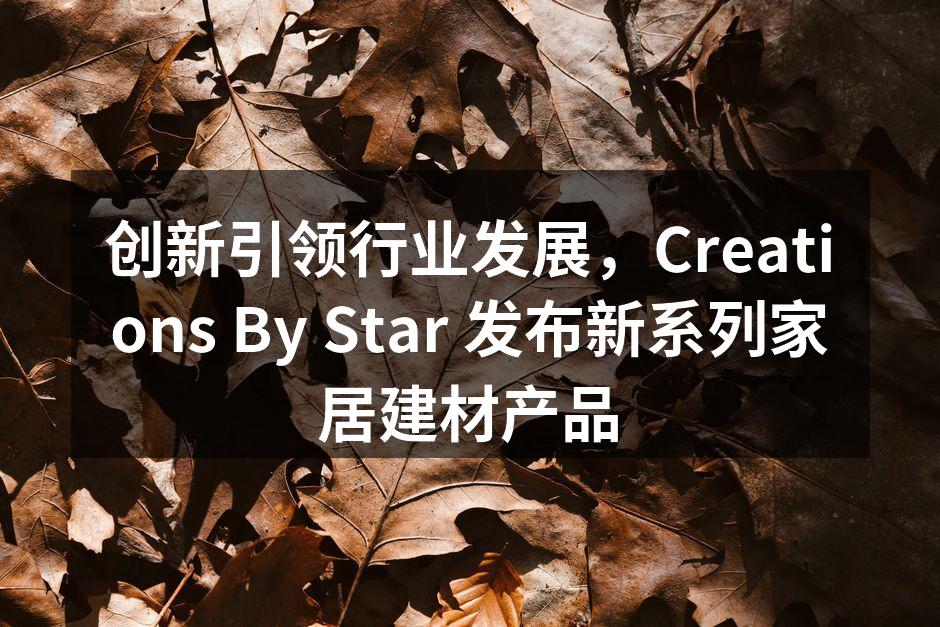 创新引领行业发展，Creations By Star 发布新